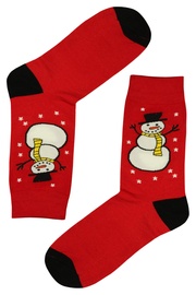 Snehuliak sa žltou šálom pánske vianočné ponožky