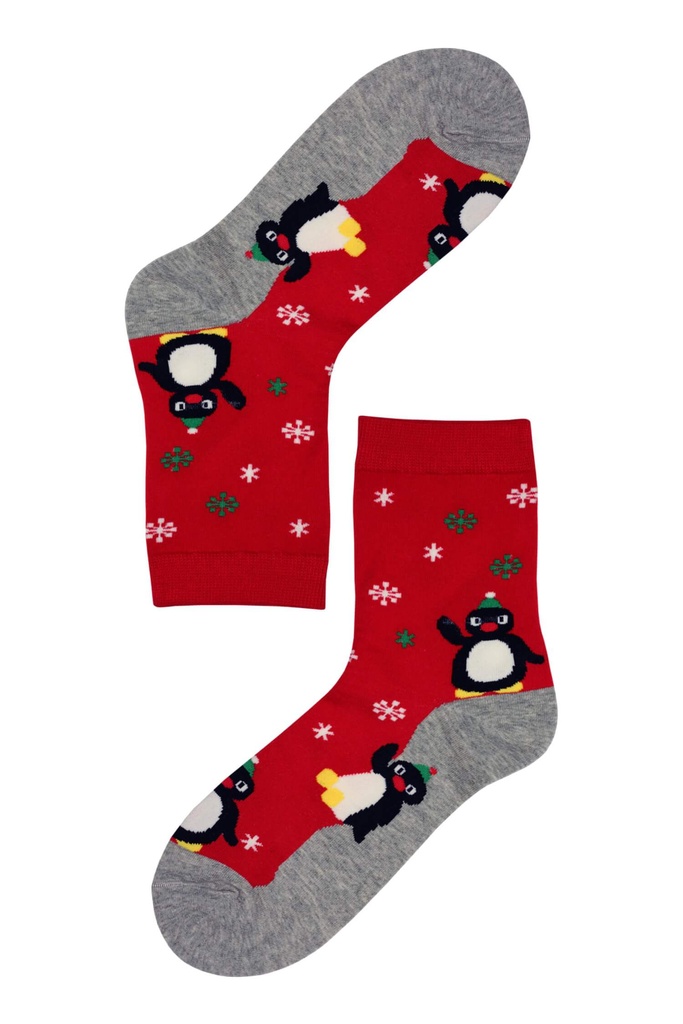 Tučniaky na snehu dámske vianočné ponožky