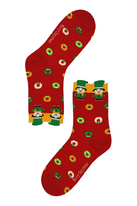Veselé donuty - dámska vianočná ponožka