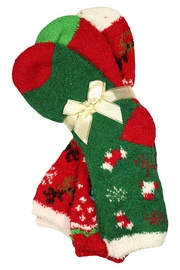 Vianočné teplé ponožky dámske - 3bal
