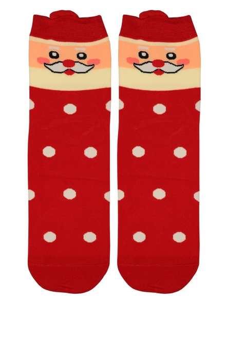 Vianočné veselé dámske ponožky červená veľkosť: 38-41