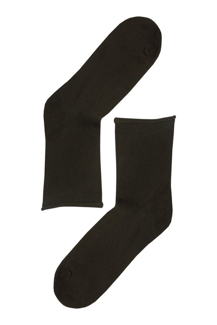 Dámske ponožky bez lemu - zdravotné, bavlnené 5 párov čierna veľkosť: 35-38