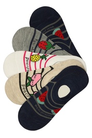 Dámske veselé skryté ponožky s ovocím YW35 - 5bal