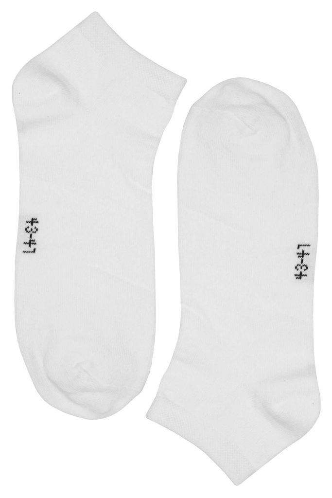 Pánske biele členkové ponožky ZJS-3101 - 3bal