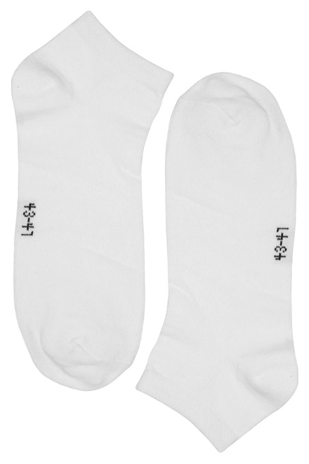 Pánske biele členkové ponožky ZJS-3101 - 3bal biela veľkosť: 43-47