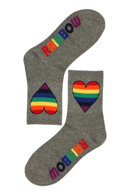 Rainbow LGBT Aura.Via vysoké ponožky bavlna 5bal. viacfarebná veľkosť: 35-38