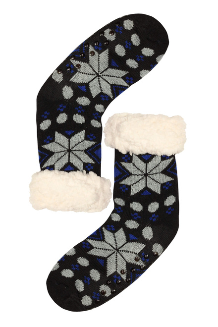 Flake dark dámske domáce zimné ponožky baránok WW026 