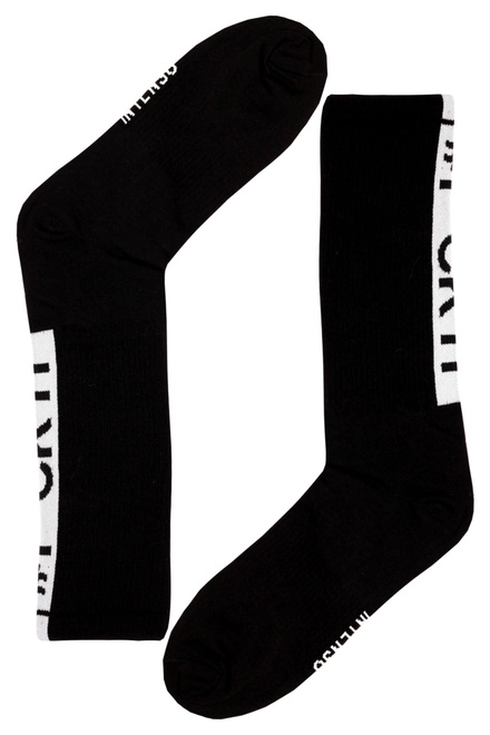 Fck it Intenso dark high cotton socks  čierna veľkosť: 36-40