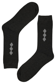 Thermo vysoké ponožky hrejivé tmavé bavlna HM202 2 bal.