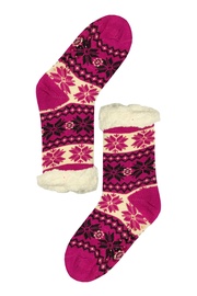 Fiocco pink vysoké hrejivé ponožky s baránkom