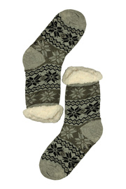 Fiocco grey vysoké hrejivé ponožky s baránkom