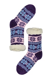 Fiocco violet vysoké hrejivé ponožky s baránkom