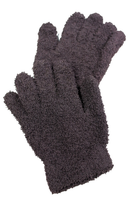 Ženilkové rukavice tmavo hnedá veľkosť: 3-4 roky