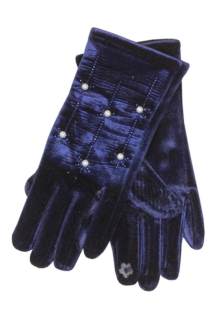 Sofia Marittima dámske rukavice na jeseň tmavo modrá veľkosť: L