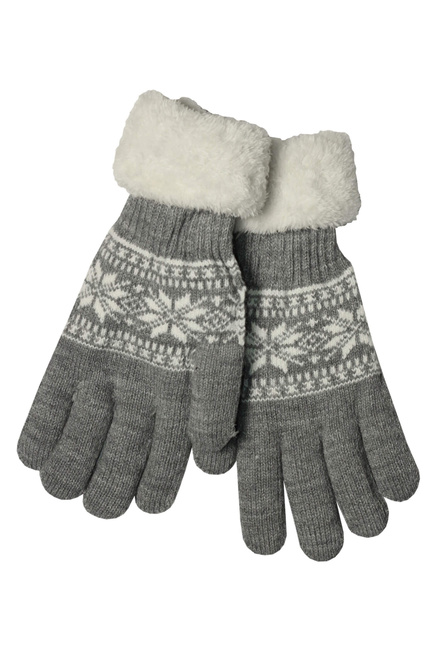 Gardina grey zimné rukavice s kožušinkou dámske R537PM 