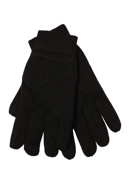 Kalmar pánske pletené prstové rukavice s flízom čierna