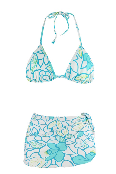 Aqua C plavky so sukničkou biela veľkosť: S