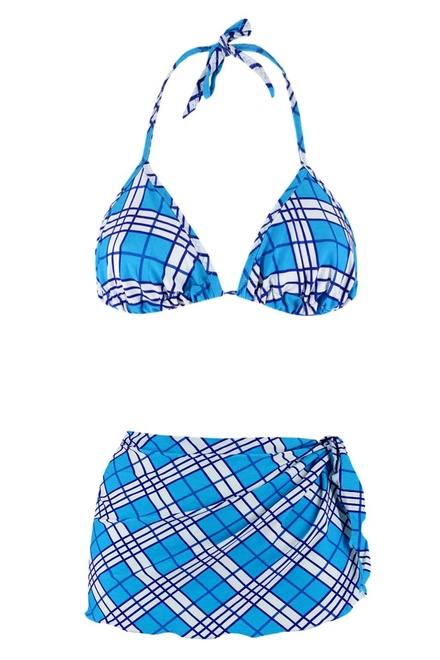 Aqua E plavky so sukničkou modrá veľkosť: M