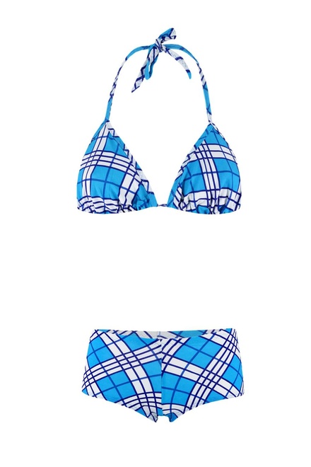 Aqua E dievčenské plavky so sukienkou modrá veľkosť: 9-10 rokov