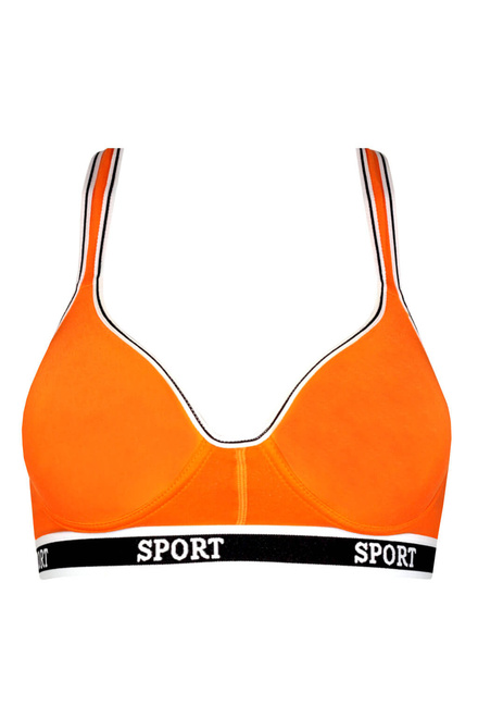 Katty bra - športová vystužená podprsenka oranžová veľkosť: 85C