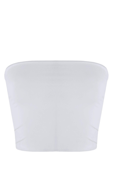 Klárka elastický top bez ramienok biela veľkosť: M