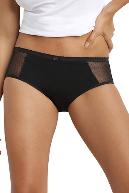 Menstrual lace boxer strong DIM - menštruačné nohavičky Bellinda čierna veľkosť: L