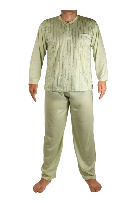Ľudovít pyžamo pánske dlhé V1974 svetlozelená veľkosť: XXL