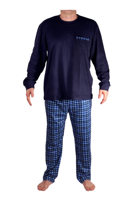 Zdenda Lux pánske pyžamo s flísom šedomodrá veľkosť: 3XL