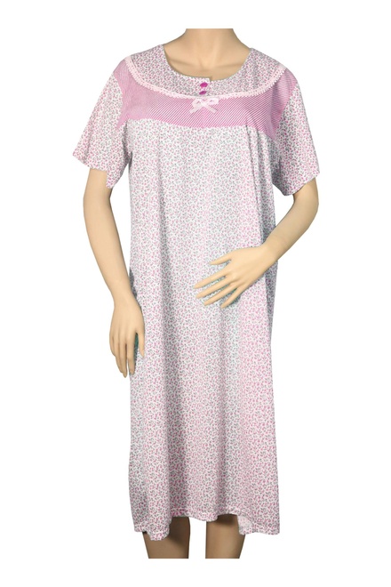 Anežka nočná košeľa pre babičku  fialová veľkosť: XXL