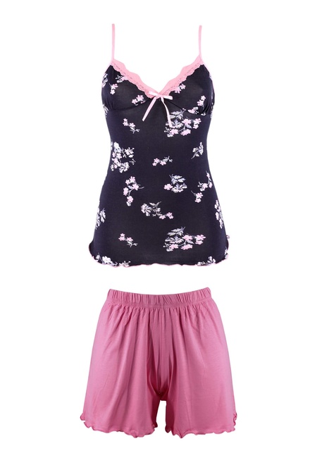Vonia letný set košieľka kraťasy pyžamo ružová veľkosť: XXL