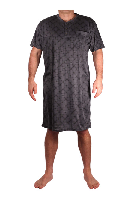 Arnošt pánska nočná košeľa tmavo šedá veľkosť: XL