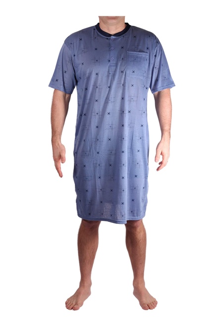 Vašek pánska nočná košeľa 02-DOGTN-02 šedá veľkosť: M