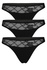 Sverige bavlnené nohavičky vykrojené 3ks čierna veľkosť: XL