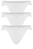 Buna bavlnené tangá C359 - trojbalenie biela veľkosť: L