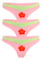 Tasmin bavlnené tangá 3ks ružová veľkosť: M