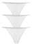 Cais vysoké bavlnené tangá lacné biela veľkosť: L