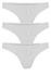 Memphis čipkované tangá - trojbal biela veľkosť: S
