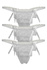 Eroica tylové tangá s mašľou 3 bal biela veľkosť: S