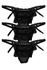 Eroica tylové tangá s mašľou 3 bal čierna veľkosť: S