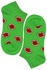 Crazy Socks členkové bavlnené ponožky ECC2001 zelená veľkosť: 35-38