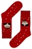 Pánske vianočné ponožky Ježiško červená veľkosť: 39-42