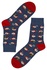 Pánske vianočné ponožky so škriatkami šedomodrá veľkosť: 39-42