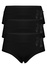 Anet black jednofarebné nohavičky vyššie 9033 - 3 bal čierna veľkosť: XXL