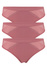 Adora bavlnené brazilky s čipkou 6242 - 3bal. tmavo ružová veľkosť: L