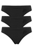 Adina bambusové bikini nohavičky 1523 - 3 bal čierna veľkosť: M