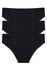 Helga bavlnené nohavičky s čipkou 9086 - 3 ks čierna veľkosť: M