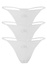 Barrien V-string tangá s kamienkami 3ks biela veľkosť: M