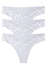 Gréta krajkové tangá brazilky 9087 - 3 ks biela veľkosť: M