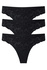 Gréta krajkové tangá brazilky 9087 - 3 ks čierna veľkosť: M