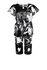 Zoe saténové letné pyžamo 204 čierna veľkosť: M